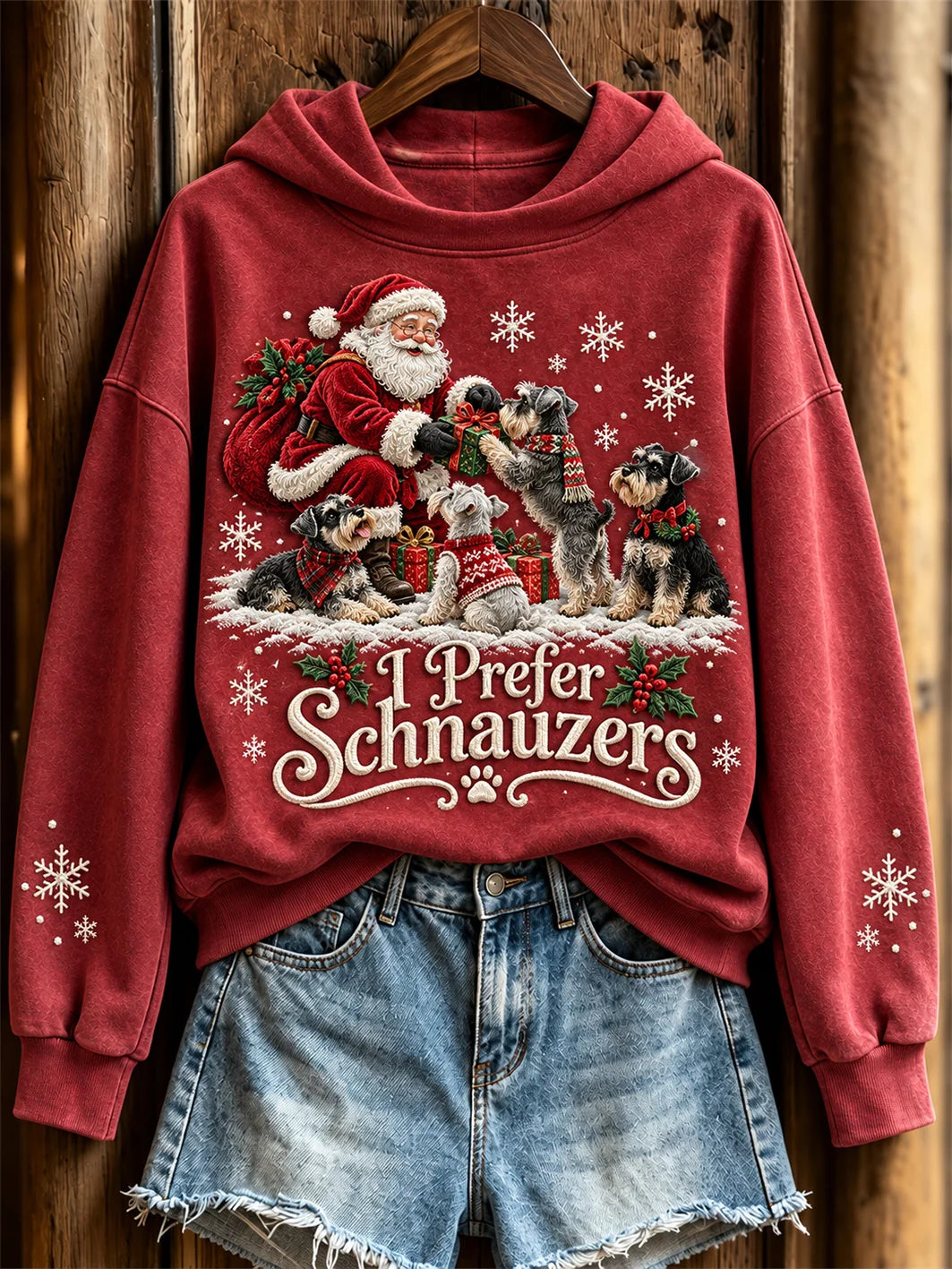 Women's I Prefer Schnauzers Pattern Causal Regular Sweatshirt