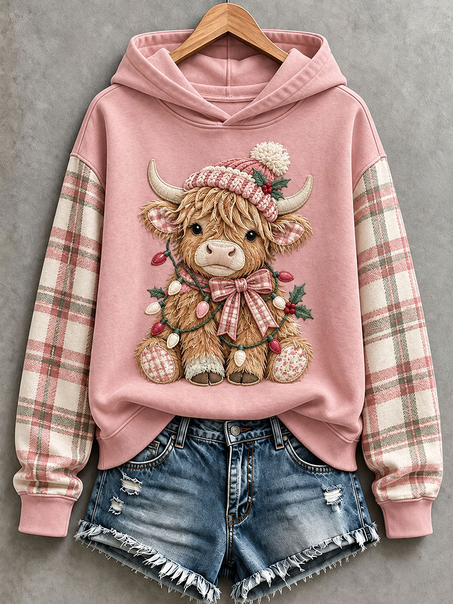 Women's Christmas Highland Cow Hoodie